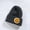 Charcoal, variant on Casual Pastel Tones Yellow Smily Face Beanie (GREY)