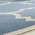 thumbnail image 6 of SAFAVIEH Courtyard Becky Geometric Indoor/Outdoor Area Rug, Blue/Beige, 5'3" x 5'3" Round, 6 of 8