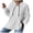 White, variant on Pullover Sweaters for Women With Buttons Fall Winter Comfy V-Neck Long Sleeve Rolled Drop Shoulder Hoody Solid Color Leisure Cotton Sweatshirts Hoodies(White,XL)