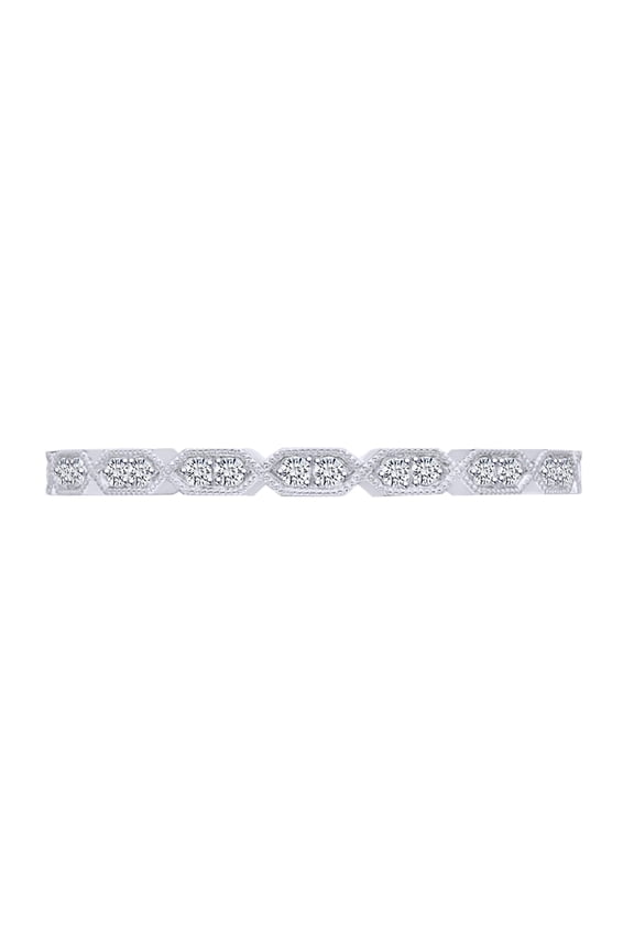 0.08 Carat (Cttw) Round Natural Diamond Accent Wedding Band Ring 14K Solid White Gold (I-J Color, I2-I3 Clarity, 0.08 Carat (Cttw) Ring Size-6