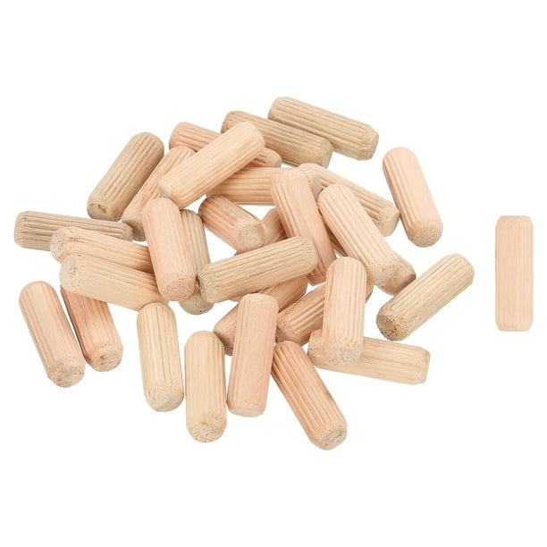 Uxcell 300 Paquete 2/5" x 1-1/6" Clavos de Madera, Pin Estriado para Muebles