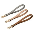 thumbnail image 2 of Multi-function Genuine Leather Gold Buckle Wrist Strap Hand Strap with Lock Replacement Hands-free Wristlet for Wallets Keychain Clutch (Pattern 1), 2 of 8