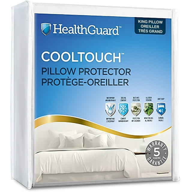HealthGuard Cooltouch Waterproof Pillow Protector King Pillow Protector