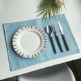 thumbnail image 5 of Tabletop Dining Faux Linen Table Placemats Multicolors Double Layer (Placemat 11.8x17-INCH Set of 6）, 5 of 5