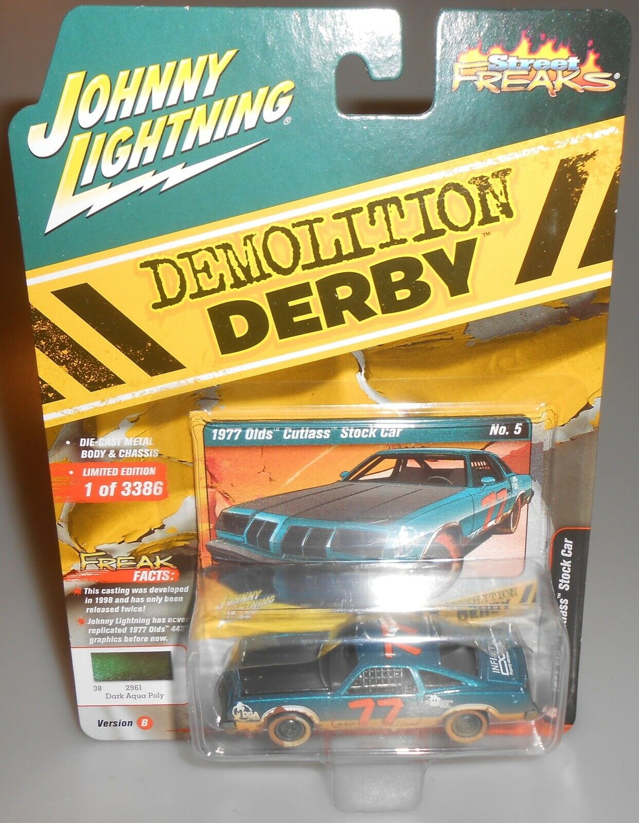 Johnny's - くるみ Johnny Lightning 1977 Olds Cutlass Stock Car Demolition