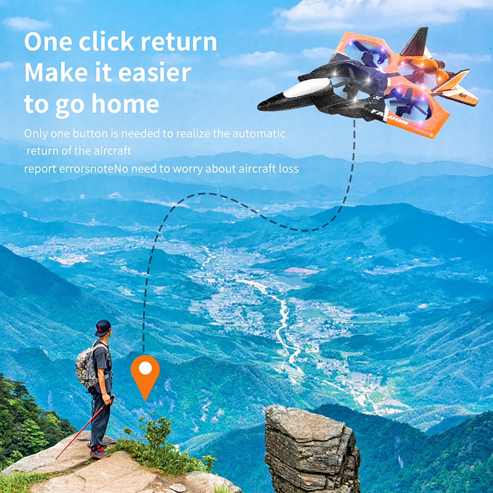 Gmdisc RC Planes for Kids 2.4GHZ Remote Control Foam Airplanes 360° Flip Fighter Jet Toy RC Airplane for Beginners Boy Toys 5-7 8 9 10 11 Year Old Boy Gifts