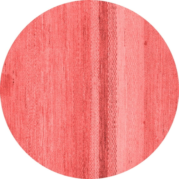 Ahgly Company Indoor Round Abstract Red Modern Area Rugs, 8' Round