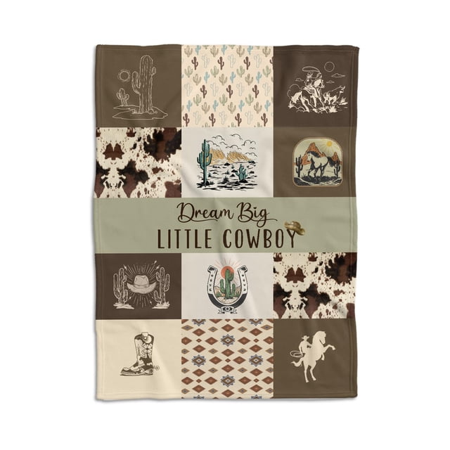 Manta para Bebé Locobird 76x102 cm en Suave Estilo Western para Cuarto Infantil