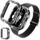 thumbnail image 1 of Compatible con Apple Watch Band con estuche, Women Girl Correa de malla de acero inoxidable Thin Silm Narrow Metal Reemplazo de pulsera con cubierta brillante para iWatch SE Series 6 5 4 Xemadio WMZL-1320-1, 1 of 7