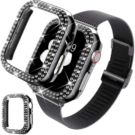 Clearance：Compatible for Apple Watch Band with Case, Women Girl ...