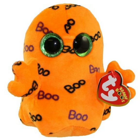 TY Beanie Boos - Ghoulie the Ghost (Glitter Eyes) Regular Size  6" Plush (With Fun Chops)