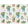thumbnail image 4 of GZHJMY Cactus Cacti Succulent Polka Dot Bath Mat for Bathroom Shower U Shape Toilet Rugs Contour Carpet Set, Fluffy Absorbent & Machine Washable, 2 Piece Carpet Runner, 4 of 7