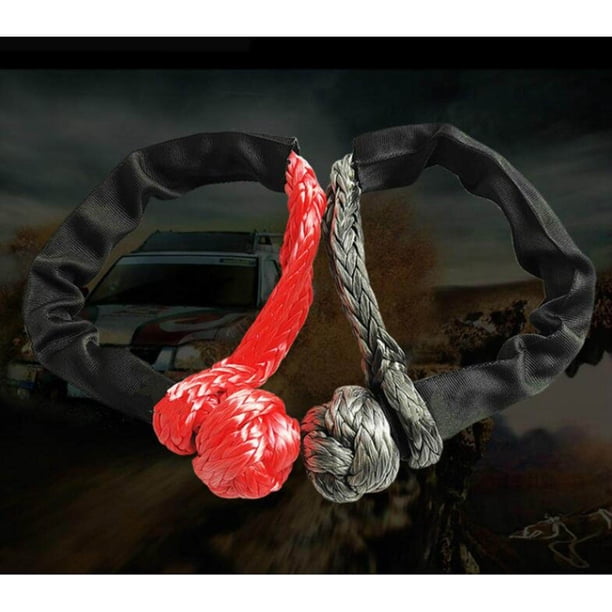 Recovery Rope Shackle Soft Shackle Recovery Gear Winch ROPE Recovery Tow Vehicle Black ...