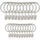thumbnail image 1 of 40 piezas anillo de cortina blanco plateado 3,0*25 diámetro interior 4,0*25 diámetro interior (20 piezas cada uno) Vhermosa, 1 of 8