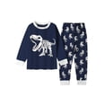 thumbnail image 1 of goowrom Ensemble de Pyjama pour Garçons, Chandail à Col Rond à Imprimé Dinosaure et Pantalon, 1 of 7