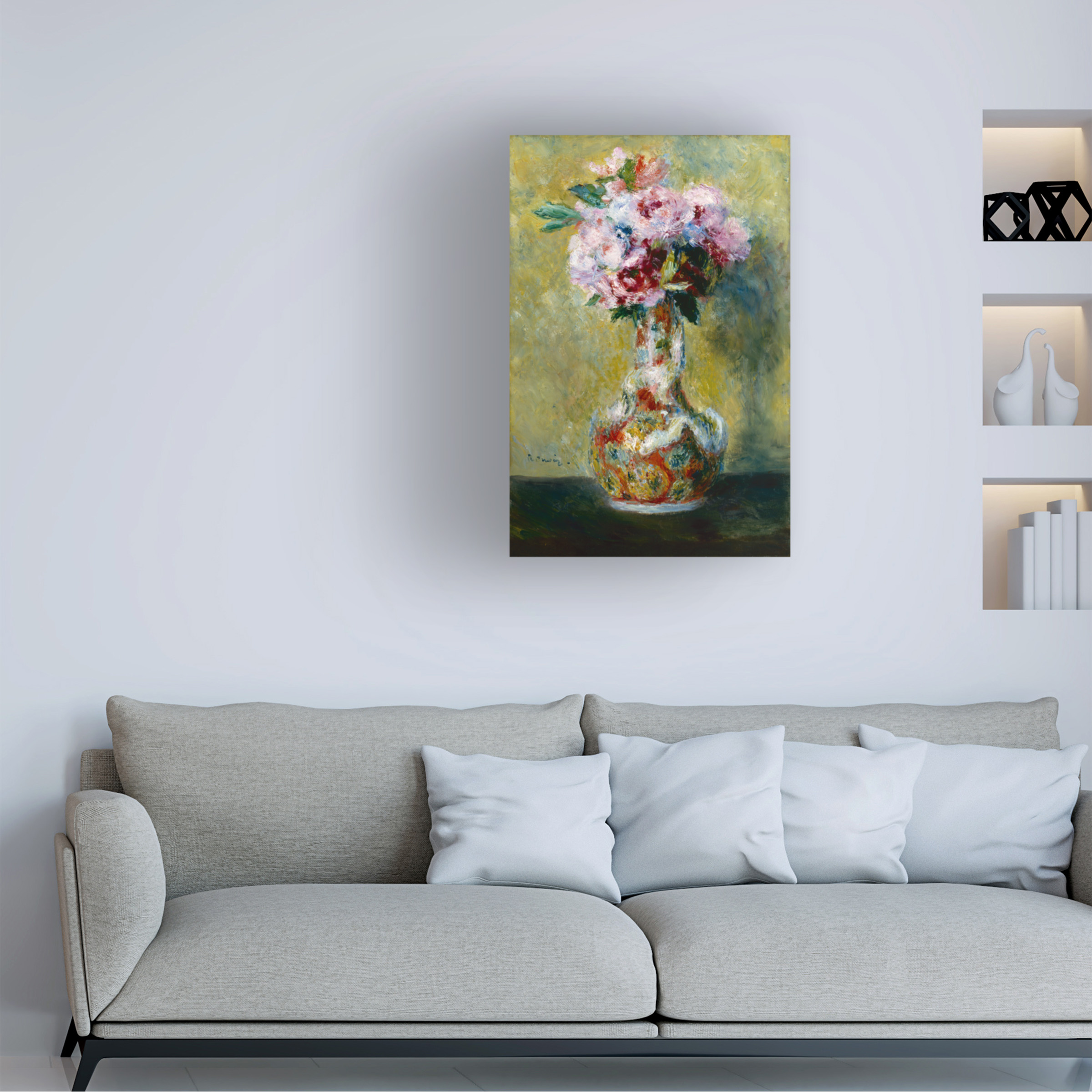 Renoir 'Bouquet In A Vase' Canvas Art