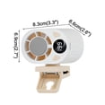thumbnail image 3 of Usb Rechargeable Portable Silent Mini Bladeless Fan Clip On Wearable Personal Fan 199 Speed Adjustable Mini Hands Free Fan Led Digital Display Brushless Motor Type-C Charging, 3 of 8