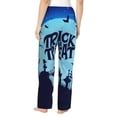 thumbnail image 3 of Goofa Halloween Trick Or Treat Printed Soft Pajama Pants for Women, Wide Leg Comfy Casual Lounge Yoga Pants-XX-Large, 3 of 9