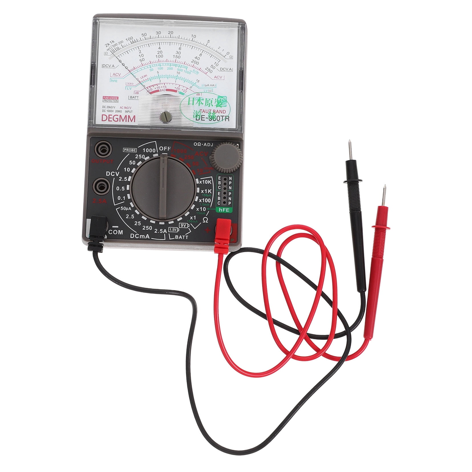 Raindrops Black Analog Multimeter for Professionals - Accurate Electrical Tester, 1 Pack