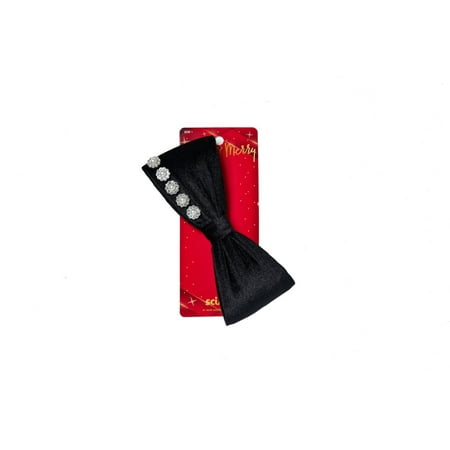 Scunci 1-PK VLVT BOW BRTTE BK/PRL