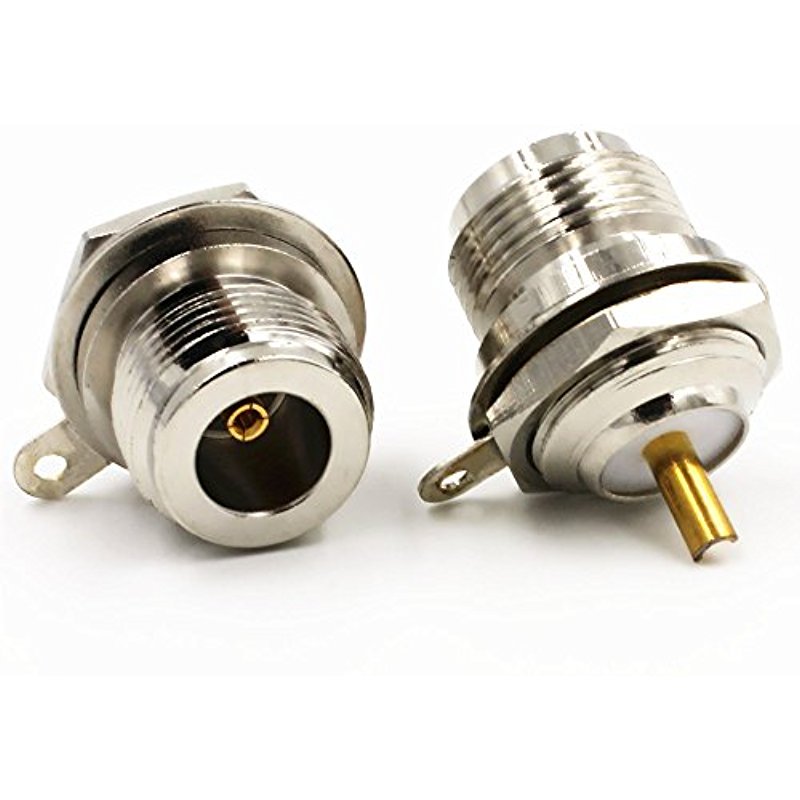 N Female Jack Bulkhead Solder Panel Mount RF Connector Straight Quick USA Shipping