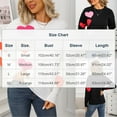 thumbnail image 3 of Htigea Womens Sweaters Cute Heart Graphic Pullover Crewneck Long Sleeve Tops Fall Winter Casual Knit Sweater White S, 3 of 9