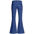 thumbnail image 3 of Men's Casual Flared Leg Trousers for Everyday Wear and Events – Versatile Long Bottoms for Party Wedding Dance, Dark Blue, L, 3 of 7