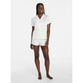 thumbnail image 5 of Joyspun Women’s Bridal Satin Short Sleeve Top and Shorts Pajama Set, Sizes XS-3X, 5 of 6