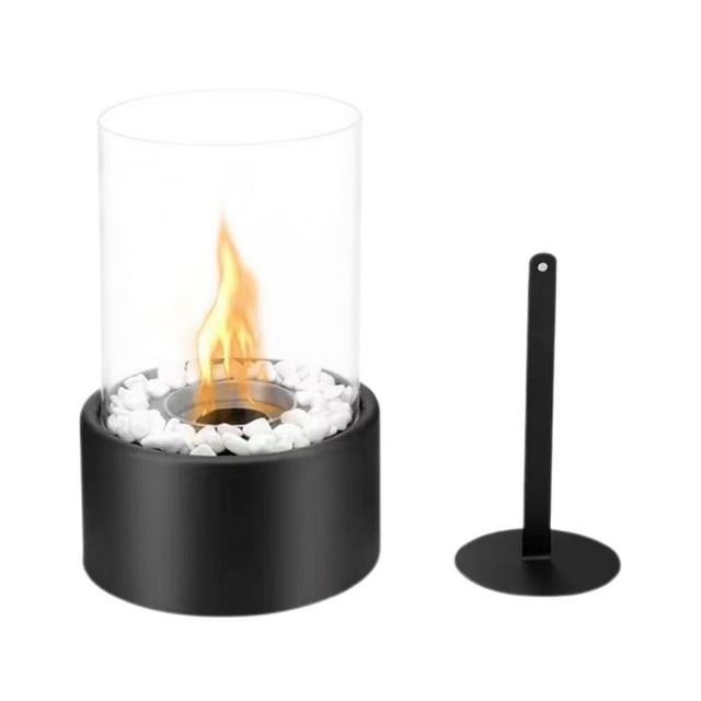 Pisexur Accesorios para coches, Electrónica para cochesChimenea de sobremesa ecológica con piedras decorativas y extintor para uso interior y exterior, patio, balcón, jardín, calefacción decorativa,