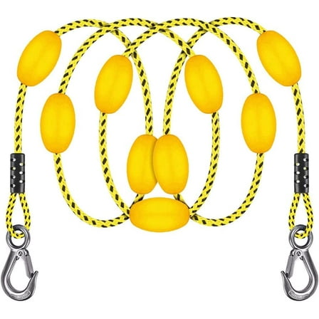 65ft Tow Rope, Boating Tow Ropes for 1-4 Rider Towable Tubes, W/Floats, Stainless Steel Hook at Each end, idear for Water Sports