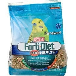 - Kaytee Forti-Diet Pro Health Parakeet Bird Food, 3-lb