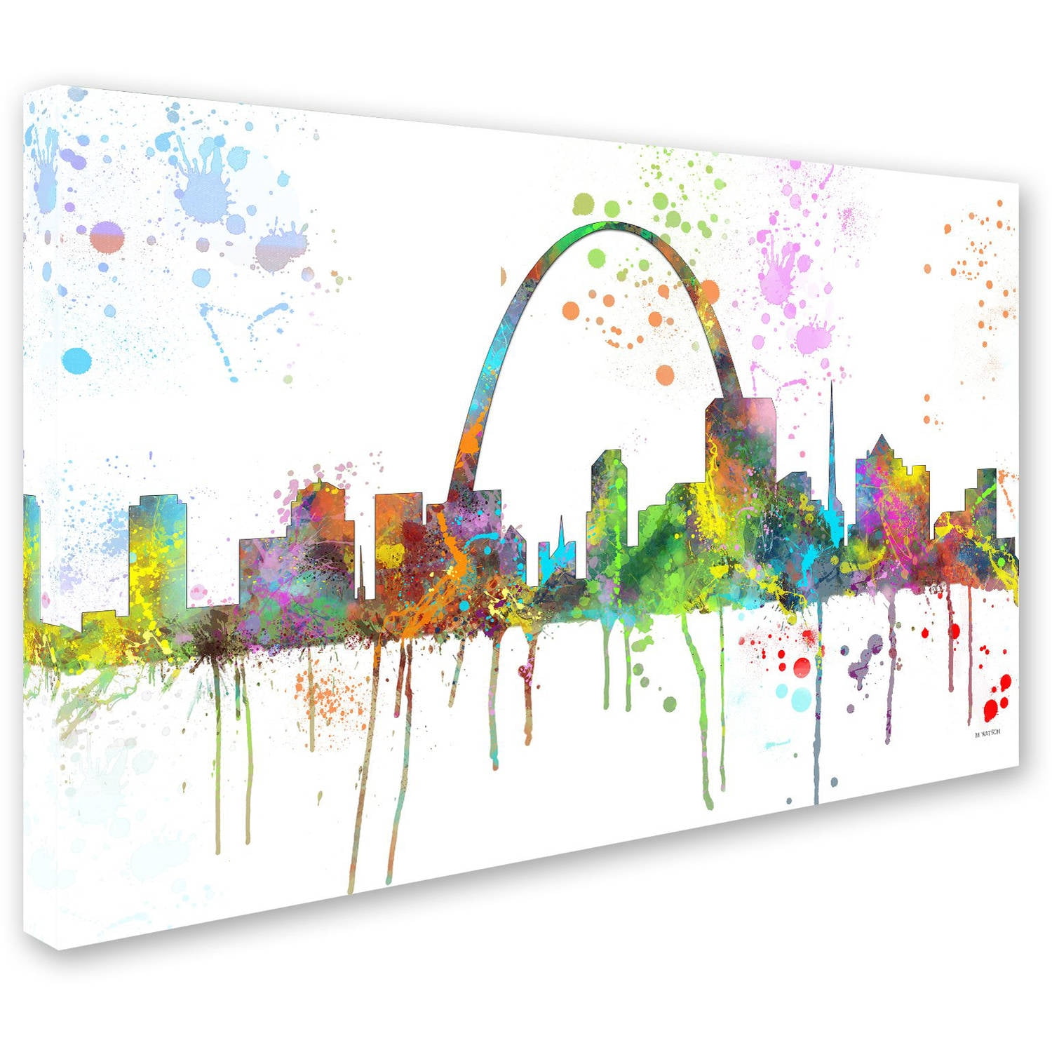 Trademark Fine Art "St Louis Missouri Skyline Mclr-1" Canvas Art by Marlene Watson