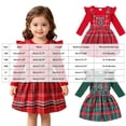 thumbnail image 4 of CAICJ98 Toddler Baby Girls Christmas Outfit Ruffle Long Sleeve Shirts Top + Plaid Overall Dress Fall Winter Clothes Set,Size 18-24 Months, 4 of 9