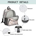 thumbnail image 4 of Princess and Fairy Pink Pattern Backpack for School, Cute School Bag with Adjustable Shoulder Straps and Padded Back, 13.8"x11.4"x6", 4 of 5