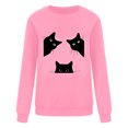 thumbnail image 4 of Puntoco Suéter De Cuello Redondo De Manga Larga Con Estampado De Gato Suelto Casual De Otoño E Invierno Para Mujer Puntoco Puntoco-5742, 4 of 4
