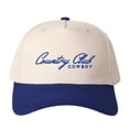 thumbnail image 4 of Country Club Cowboy Embroidered Patchwork Trucker Cap | Adjustable Unisex Snapback, Fusion Style Essential, 4 of 11
