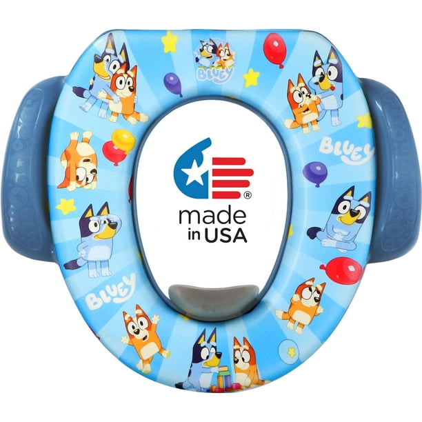 Asiento de Inodoro Ginsey Bluey con Cojín Suave para Entrenamiento de Bebés