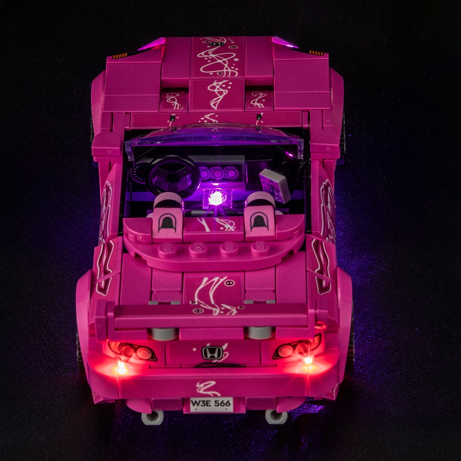 QC Ltbrcik Lighting Set For LEGO Speed Champions 2 Fast 2 Furious Honda S2000 77241 Car Toy for Kids, Boys, and Girls,Not Include Building Blocks.Birthday Gift Idea for Race Car and Movie Fans