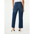 thumbnail image 3 of Free Assembly Women's Super High Rise Cropped Wide-Leg Straight Jeans, 26” Inseam for Regular, Sizes 0-22, 3 of 7