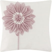 JWH 3D Room Decorative Flower Pillow Cover in Sunflower Shape 18x18inch Dusty Pink for Sofa Chair Couch Decoration