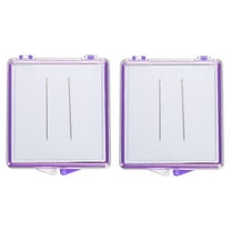 REGALWOVEN Magnetic Needle Storage Case for Embroidery Knitting Stitching Purple