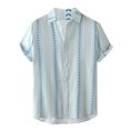 thumbnail image 1 of Hombres Casual Botones Playa Sin posicionamiento Estampado Turndown Camisa de manga corta Blusa Pompotops oipoqjl45449, 1 of 9