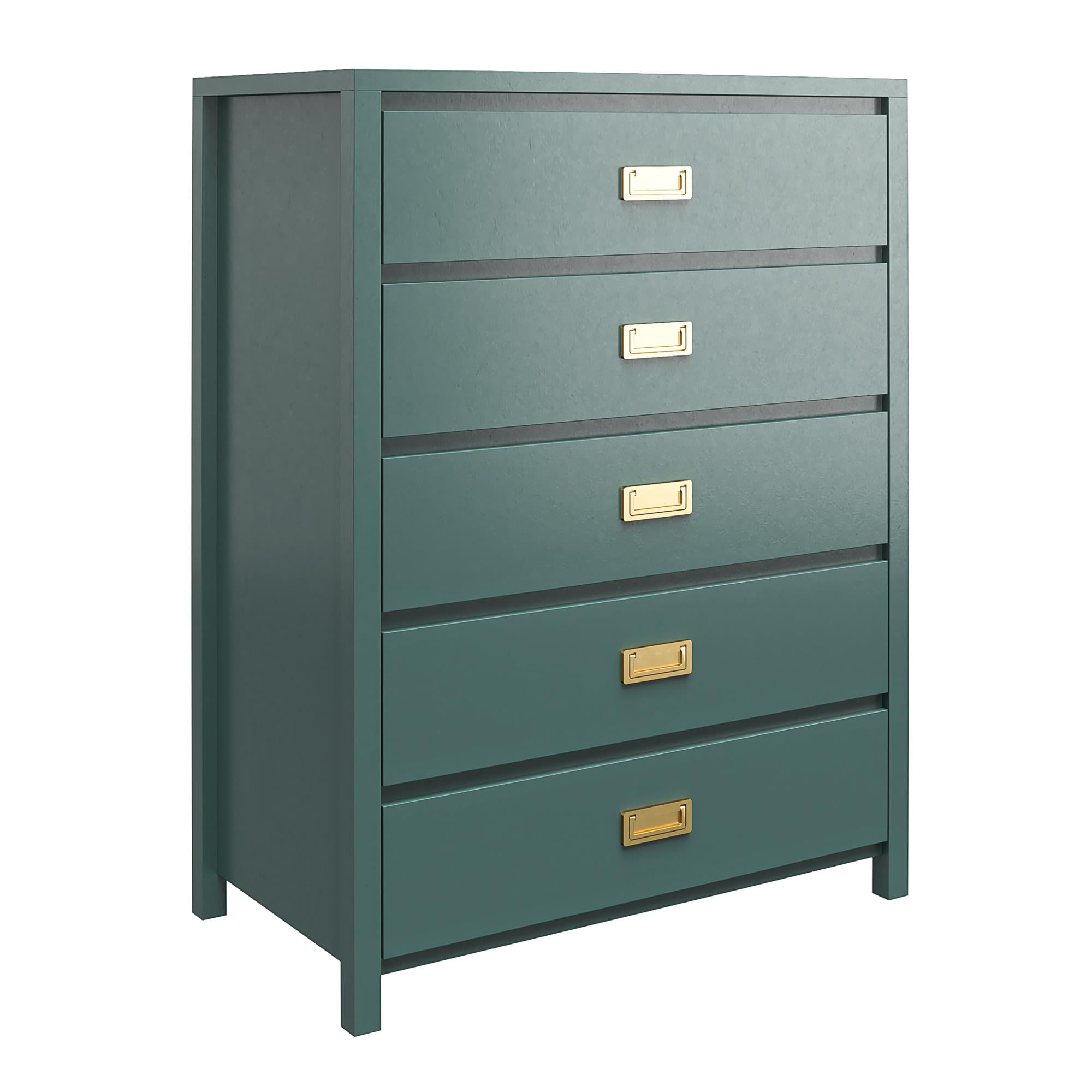 Max & Finn Haven 5-Drawer Kids' Dresser, Hunter Green