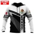 thumbnail image 2 of Sudadera con capucha con estampado de la bandera nacional de México para hombre, moda con patrón de águila en 3D, novedad en sudaderas, estilo hip hop, estilo Harajuku, tops de gran tamaño, 2 of 5