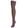 thumbnail image 3 of MUK LUKS Women's Cable Knit Over the Knee Socks-Purple Haze OS, 3 of 4