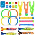 thumbnail image 5 of Juguetes de buceo para niños, boya de delfín de pescado, piscina, caza del tesoro, buceo, torpedo, cohete, agua, diamante, juguetes de juego de agua para niños, 5 of 5