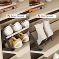 thumbnail image 4 of Bingirl Armoire à Chaussures avec 3 Tiroirs Basculants, Organisateur de Rangement pour Chaussures Moderne avec Tablettes Réglables à 3 Niveaux, Armoire à Chaussures Autoportante Dissimulée pour Entrée, Couloir, Salon - Naturel, 4 of 5