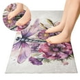 thumbnail image 2 of Dragonfly Flower Luxury Kitchen Rug Non Slip Bathroom Plush Mat Shaggy Bedroom Carpet 39"x20", 2 of 6
