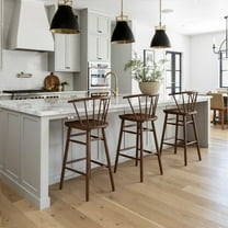 Stenger Barstool Walnut Barstool, Modern Style, Armrest support, Rubberwood, Indoor Bar