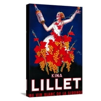 Art.com Kina Lillet Vintage Poster - Europe Stretched Canvas Print Wall Art by Lantern Press, 12" x 18"